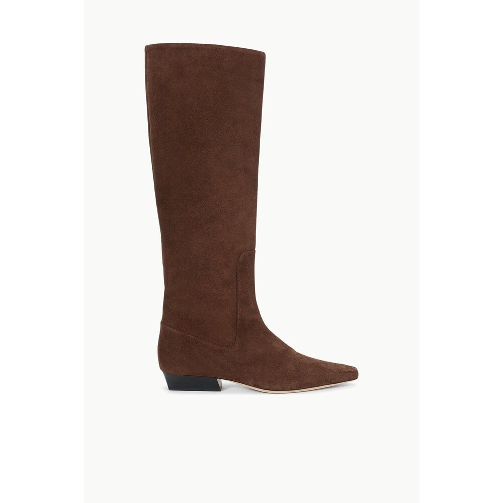 STAUD Women’s Wally Flat Knee High Boot Mahogany Suede Size 8.5 US / 8.5 EU NWT